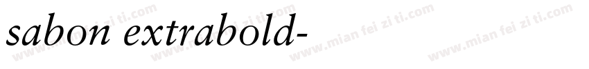 sabon extrabold字体转换